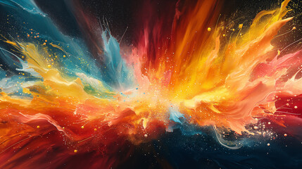 Wall Mural - Background bright colors of paint
