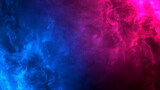 Fototapeta Kosmos - A blue and pink background with smoke and fire