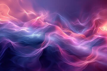 Wall Mural - Abstract purple and blue background with blurred shapes of light, a soft gradient that transitions from one color to another, creating an atmosphere of calmness and tranquility.