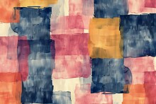 Abstract Blend Of Soybean And Eclipse Shades On Wet Sand Canvas. Playful Bandages Of Merry Hues Dance In Watercolor Nursery Book Style, Inviting Viewers Into A Serene, Imaginative World.