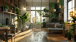 Modern jungle living room Interior design