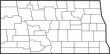 outline drawing of north dakota state map.