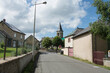 small village with church in the French region of the Auvergne