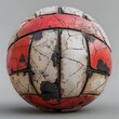 Volleyball ball, old and ready to play