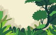 Vector Organic flat jungle background