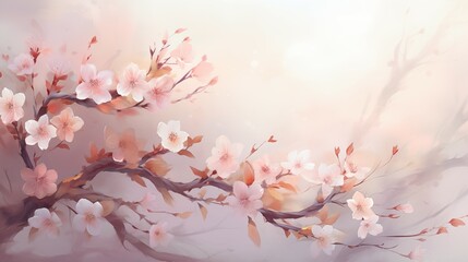 Wall Mural - watercolor flower background Created with Generative AI technology.