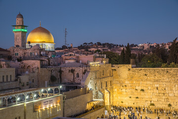 Wall Mural - Dome of the Rock and Western Wall in Jerusalem, Israel