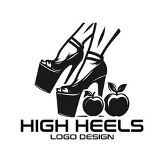 Wall Mural - High Heels Vector Logo Design