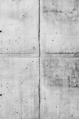 Canvas Print - Black and white photo of a concrete wall, suitable for industrial and urban concepts