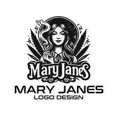 Wall Mural - Mary Janes Vector Logo Design