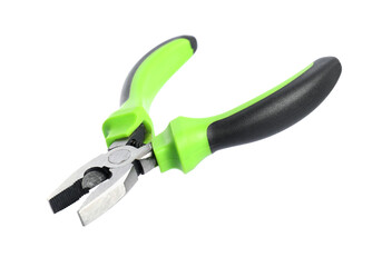 Wall Mural - One combination pliers isolated on white. Construction tool