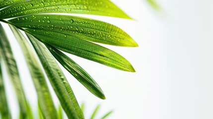 Canvas Print - Close up of a plant with water droplets, perfect for nature backgrounds