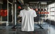 © Ryzhkov - Blank White T-Shirt on Mannequin in Modern Fashion Store Interior