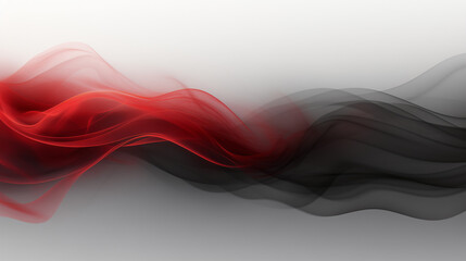 Wall Mural - Abstract Waves, black white and red , beautiful background