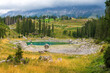 Lago di Carezza. beautiful lake in Dolomite Moutains.