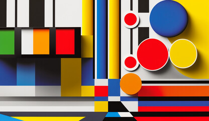 Sticker - Bright and Bold Wallpaper. Geometric Art Concept