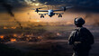 The Power of Drones. Modern Warfare. Military Drone