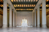 Fototapeta Miasta - The Lincoln Memorial indoors on the National Mall in Washington DC