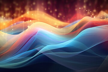 Poster - abstract digital background, light and sparkles, a modern technology concept