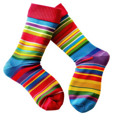 PNG Pair of colorful sock clothing apparel hosiery