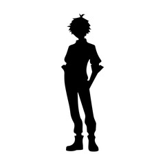 Wall Mural - Young man anime style character vector illustration design.