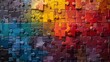 ieces of Understanding: Colorful Puzzle Background for World Autism Awareness Day