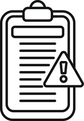 Wall Mural - Clipboard disclaimer icon outline vector. Information check. Credit civil data