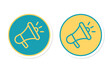 Megaphone Announcement Message Circle Round Icon Symbol