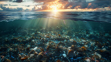 Underwater Wasteland: The Hidden Cost Of Pollution, A Vast Amount Of Trash Including Plastic Bottles And Discarded Items
