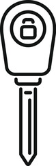 Poster - Control boot key icon outline vector. Smart security. Transport control