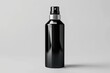 A simple black spray bottle on a clean white background. Ideal for product mockups