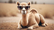 Camel with sunglasses