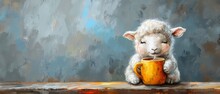Coffee Or Tea Lamb Art Print Free Stock Photo - Public Domain Pictures