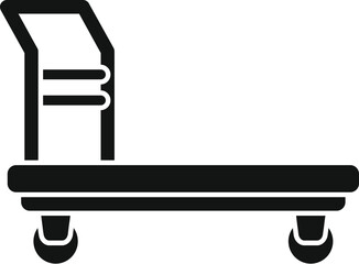 Sticker - Voyage luggage trolley icon simple vector. Move help. Balance packing