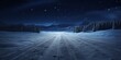 winter night landscape Generative AI