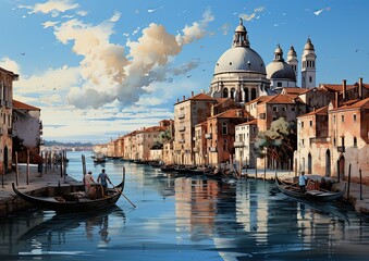 Poster - view of Grand Canal in Venice, Italy