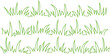 Grass doodle line icon, meadow sketch, bush hand draw, cartoon garden outline design, scribble field, small tuft lawn, green sprout border on white background. Nature simple vector illustration
