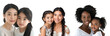 Series for Delighted Mother’s Day with Mother and Offspring in Multiple Ethnic Groups, Isolated on Transparent Background, PNG