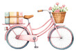 PNG Cute bicycle delivery box vehicle wheel transportation.