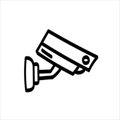 Wall Mural - Flat icon of security camera vector