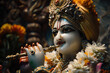 Photo of a Statue of Krishna, Generative AI
