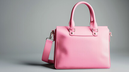 Wall Mural - Chic Elegance: Pink Designer Handbag in Spotlight