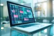 © Lucija - agile project management with kanban board on laptop empowering business development digital illustration