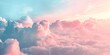 Pastel-colored clouds in a dreamy sky, evoking calmness and the beauty of nature at sunset.