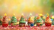 Festive Christmas cupcakes adorned with colorful icing and decorations, perfect for holiday celebrations.