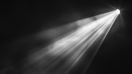 Wall Mural - close up of light beam isolated on black background