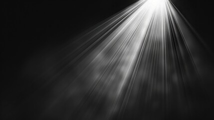 Wall Mural - sun rays light isolated on black background for overlay design