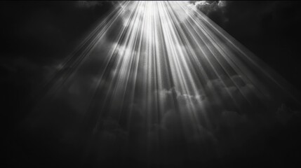 Wall Mural - sun rays light isolated on black background for overlay design
