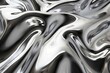 © Lucija - glossy chrome metal texture background liquid silver surface 3d rendered abstract wallpaper