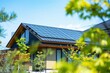 modern house with solar panels on roof sustainable energy concept ai generated